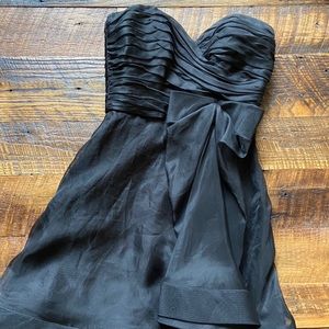 ABS Allen Schwartz black strapless dress